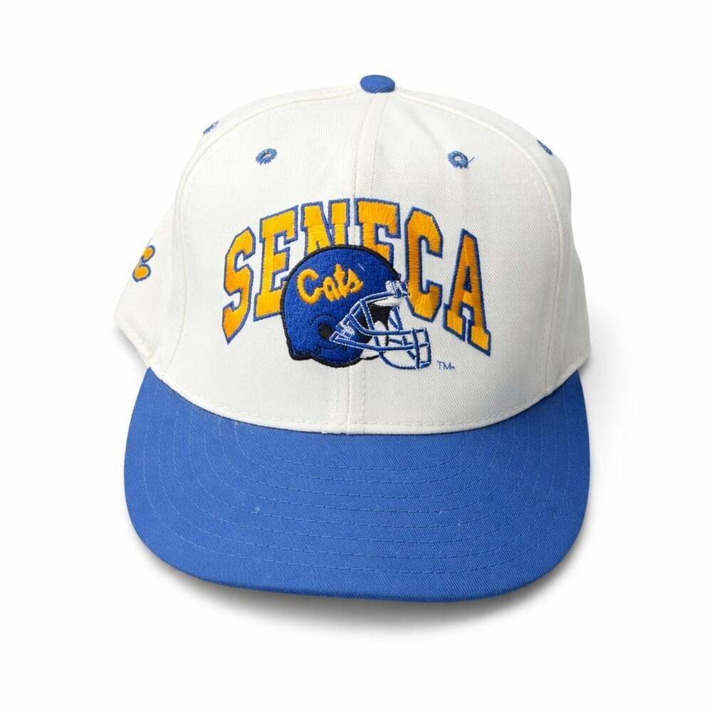 Vintage 90s Seneca Cats High School  Football Snapback Hat Made in USA